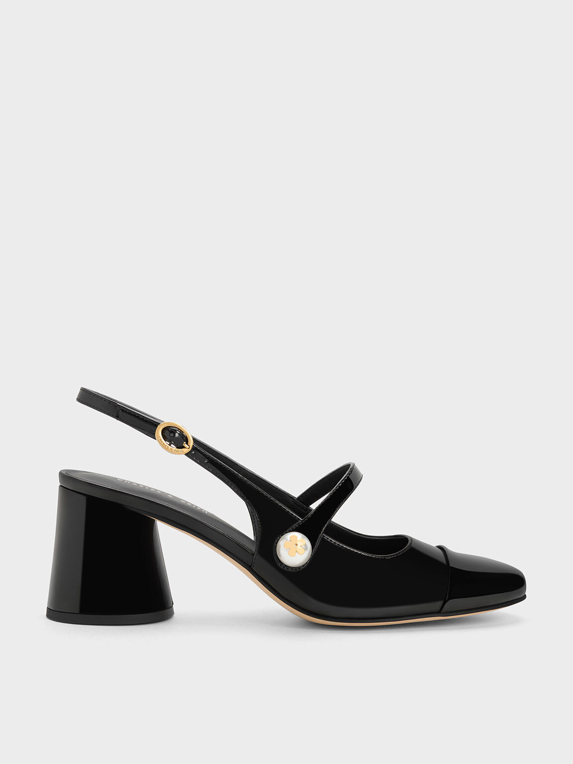 Black Slingback Mary Jane Flats | CHARLES & KEITH | Dressy shoes, Classy  shoes, Shoes heels classy