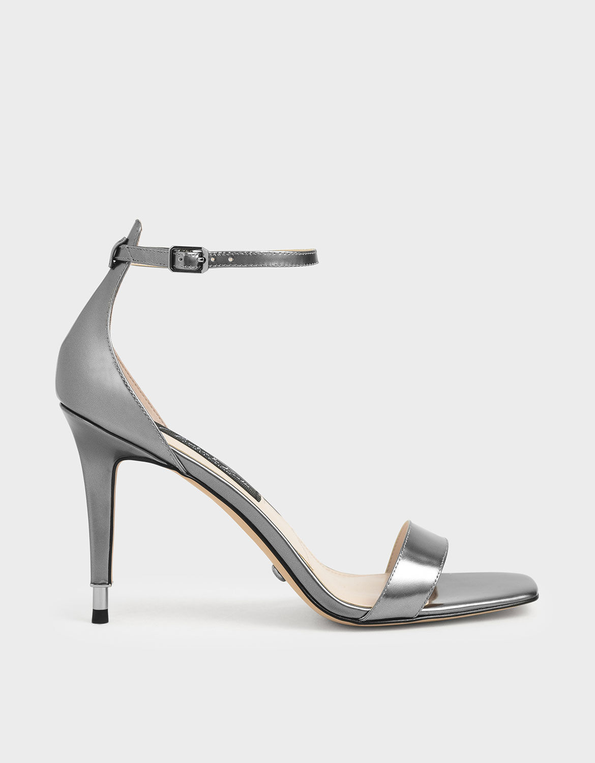 silver slip on heels