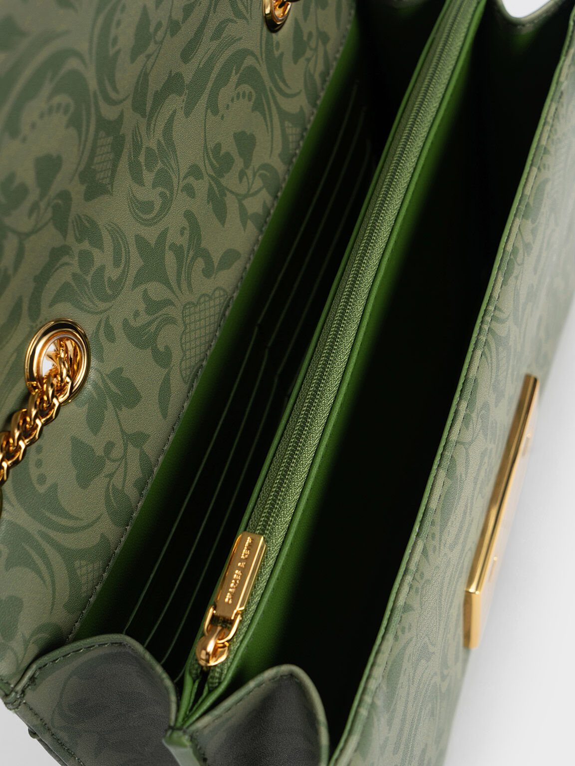 Push-Lock Quilted Crossbody Bag, Pistachio, hi-res