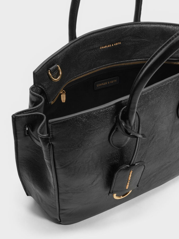 Large Ginevra Tote Bag, Black, hi-res