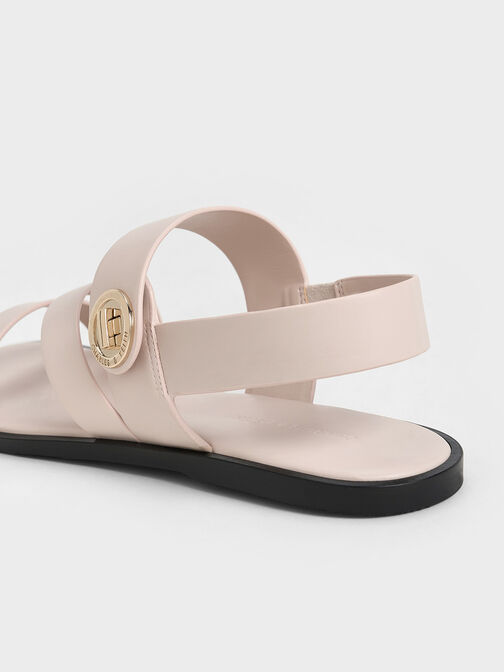Yara Turn Lock Strappy Sandals, Cream, hi-res