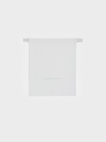 CHARLES & KEITH Recycled Cotton Drawstring Bag, Grey, hi-res