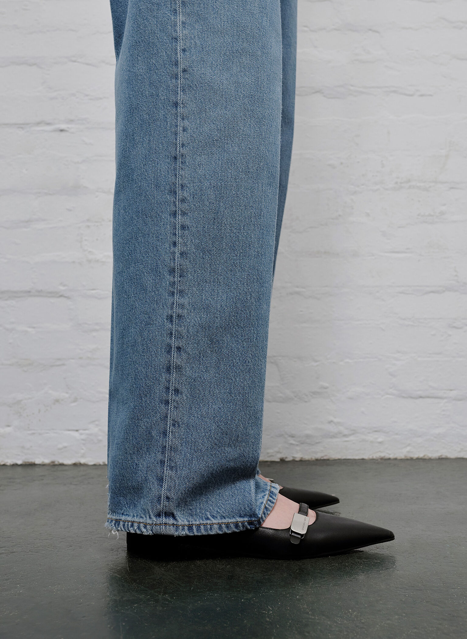 Robbie Pointed-Toe Ballet Flats, Black, hi-res