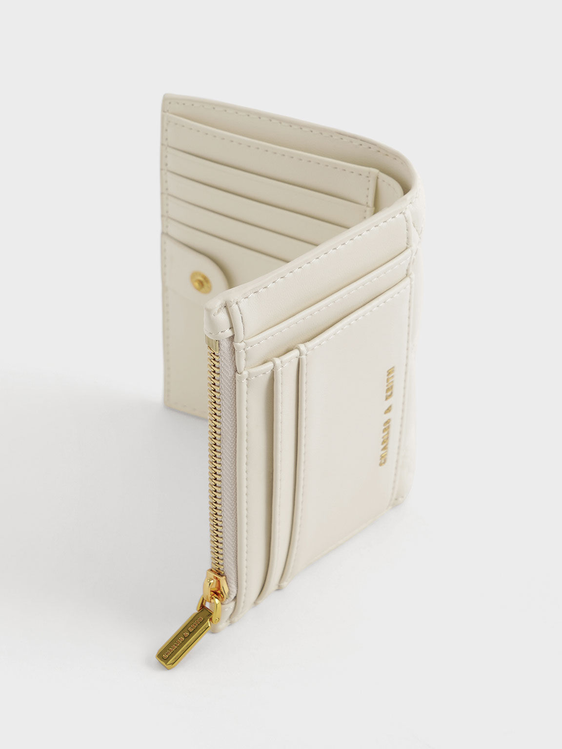 Lillie Quilted Mini Wallet, Cream, hi-res
