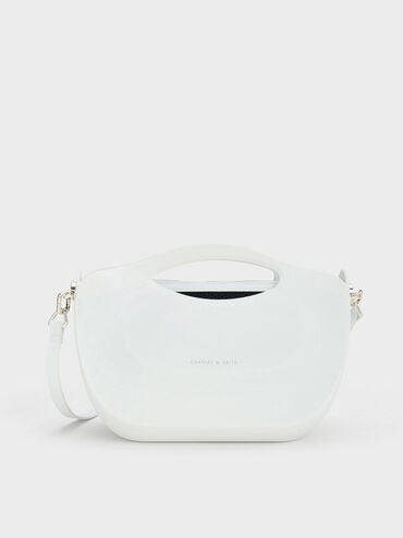 Cocoon Curved Handle Bag, White, hi-res