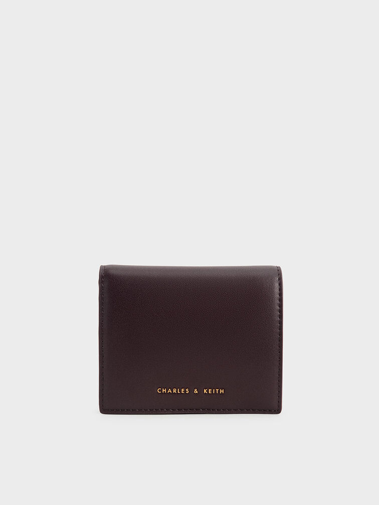 Charles & Keith - Women's Metallic Accent Short Wallet, Pearl, Xxs