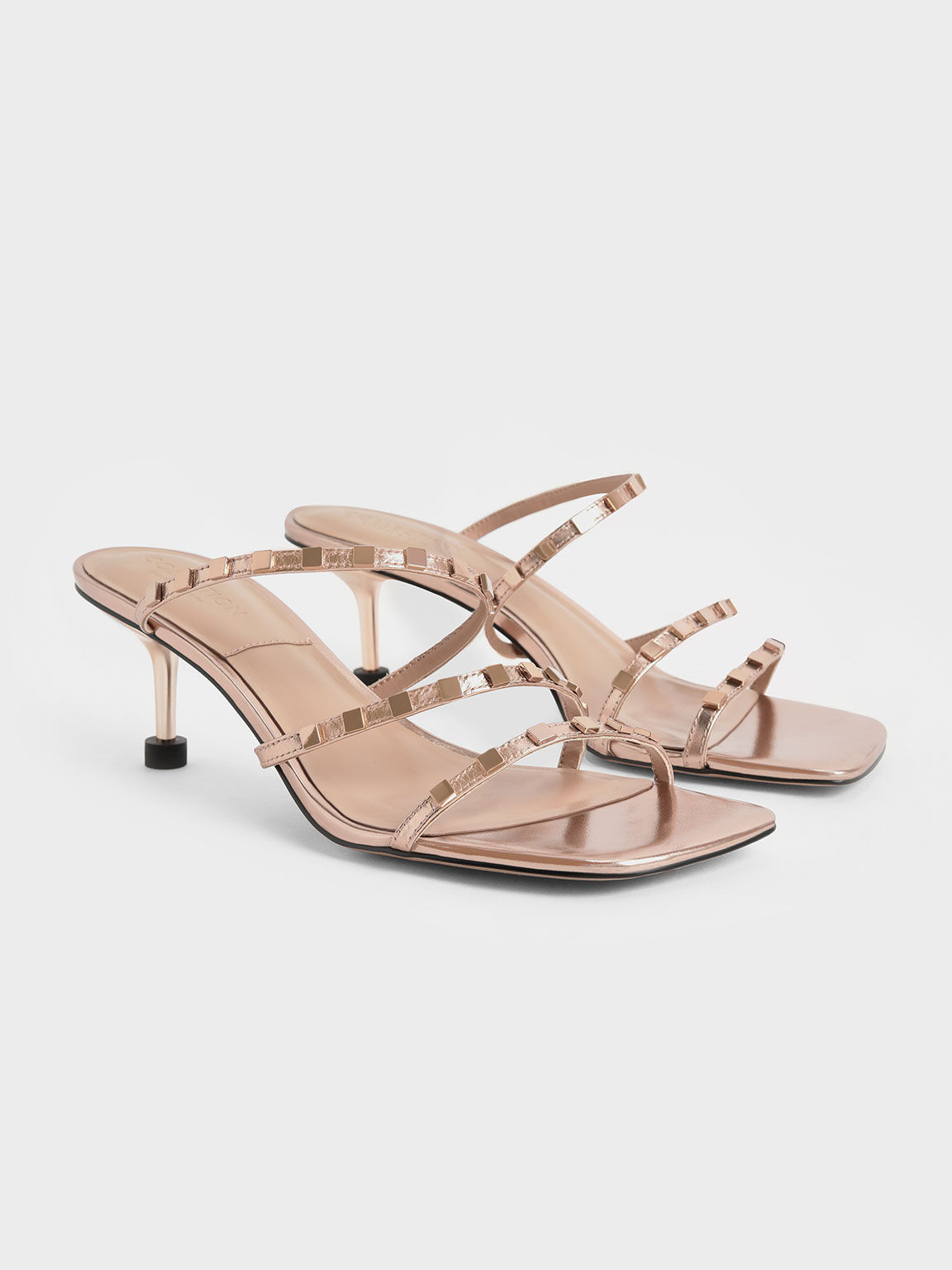 Rose Gold Leather Embellished 