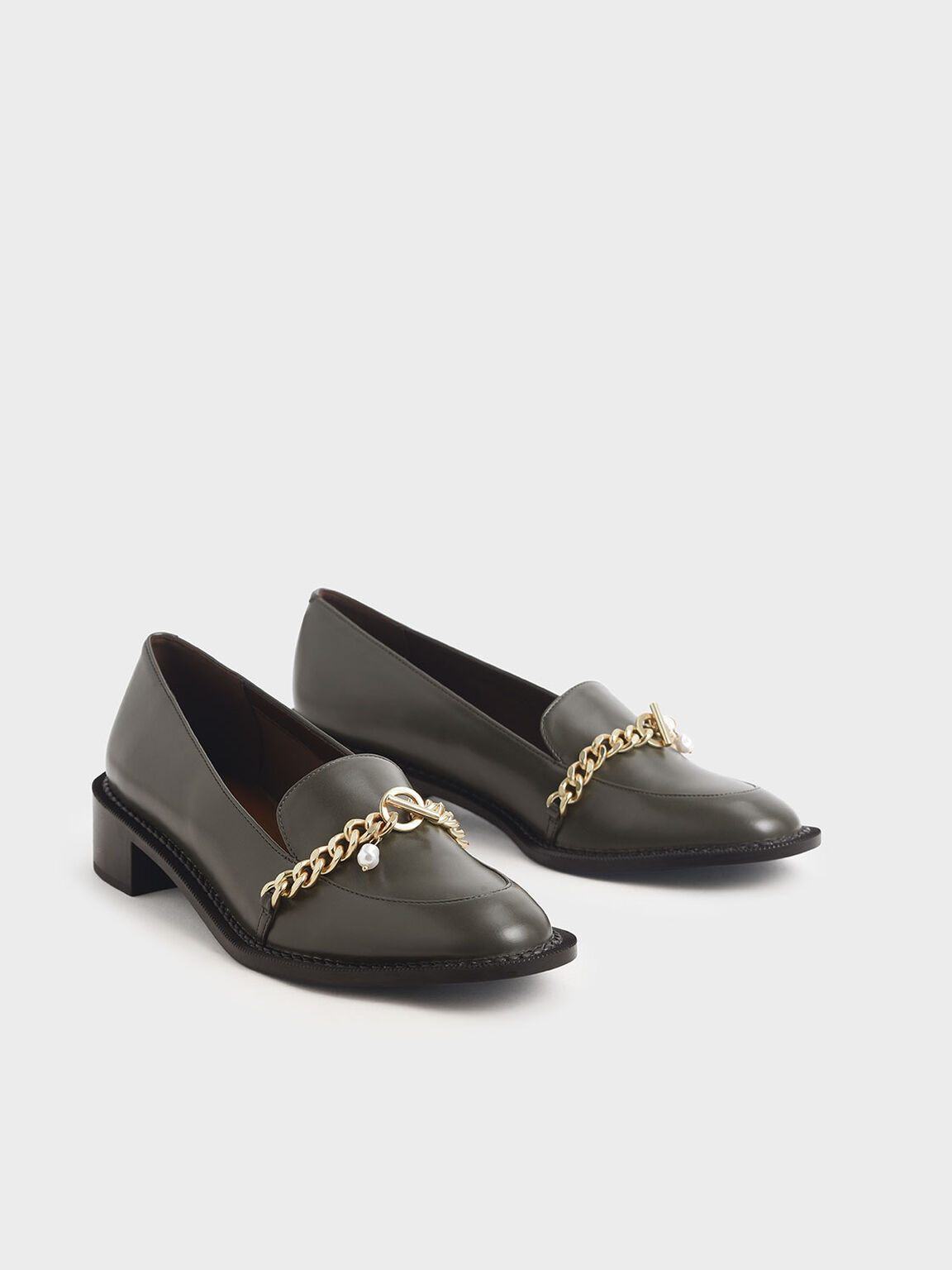 Chain Link Loafers, Military Green, hi-res