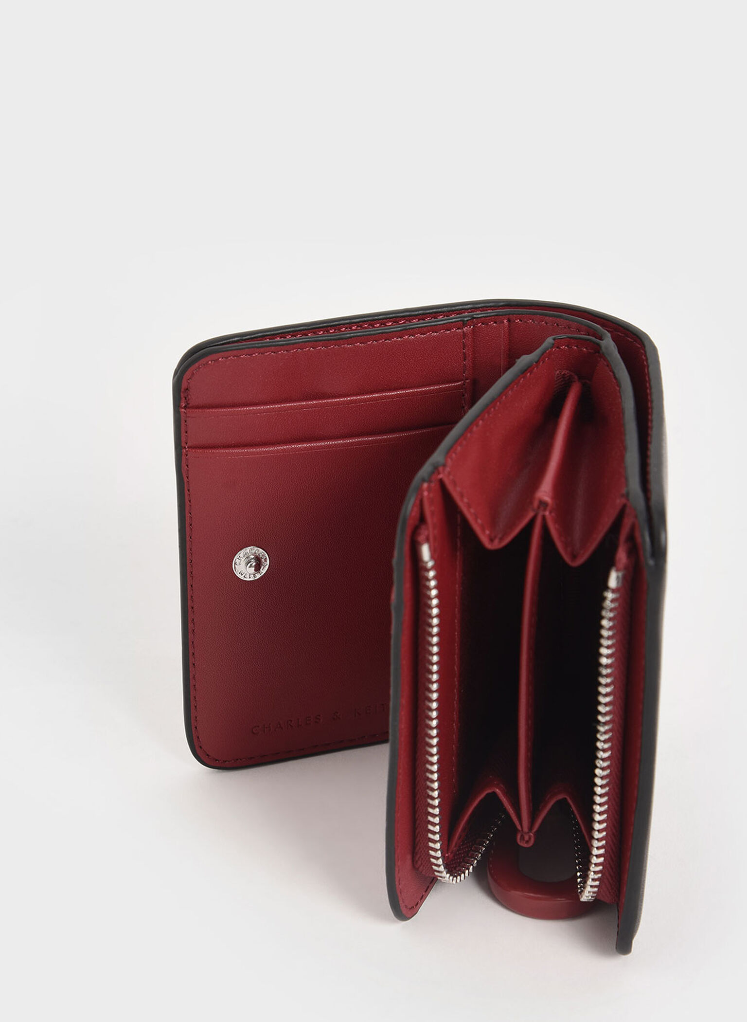 Corey Oval Keychain Wallet, Black, hi-res