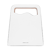 ASYMMETRIC CUT TOP HANDLE TOTE BAG