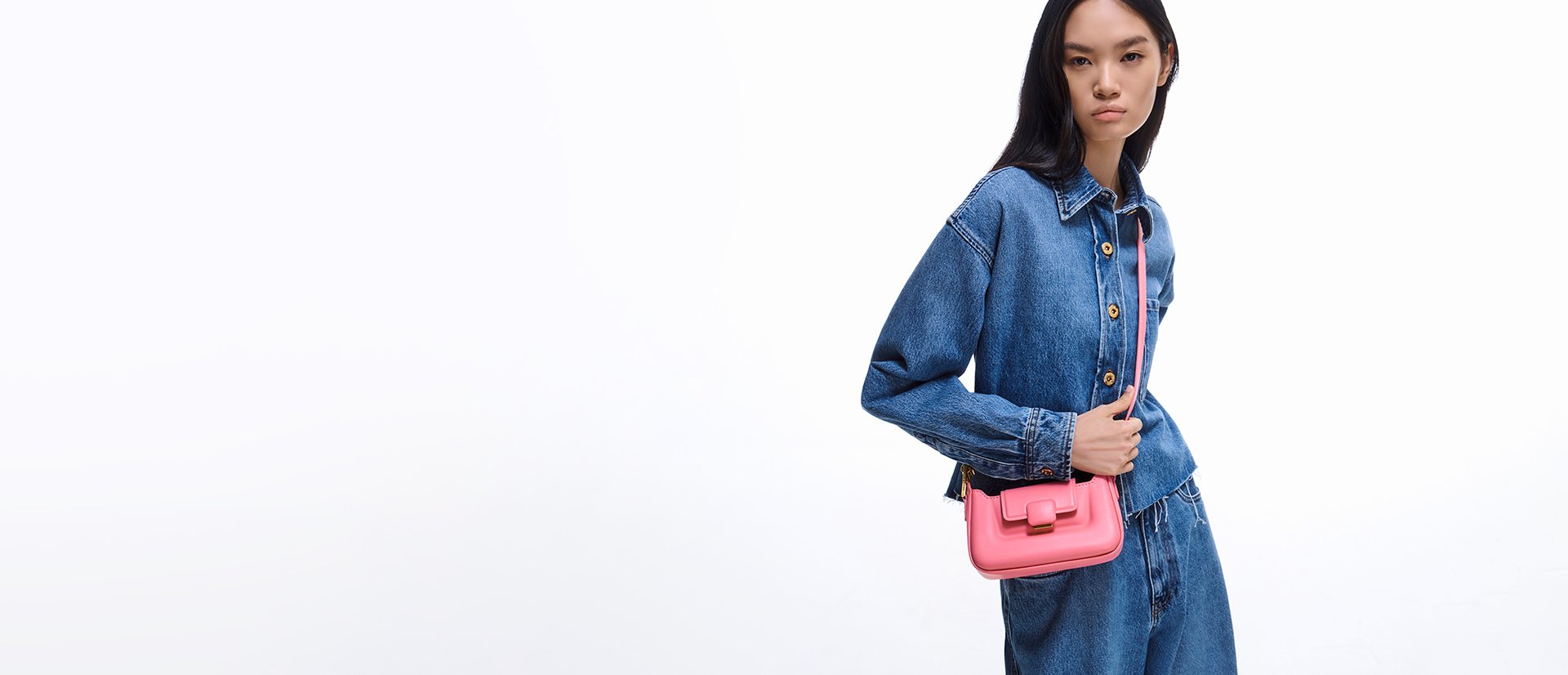 Women’s Koa push-lock top handle bag in pink - CHARLES & KEITH