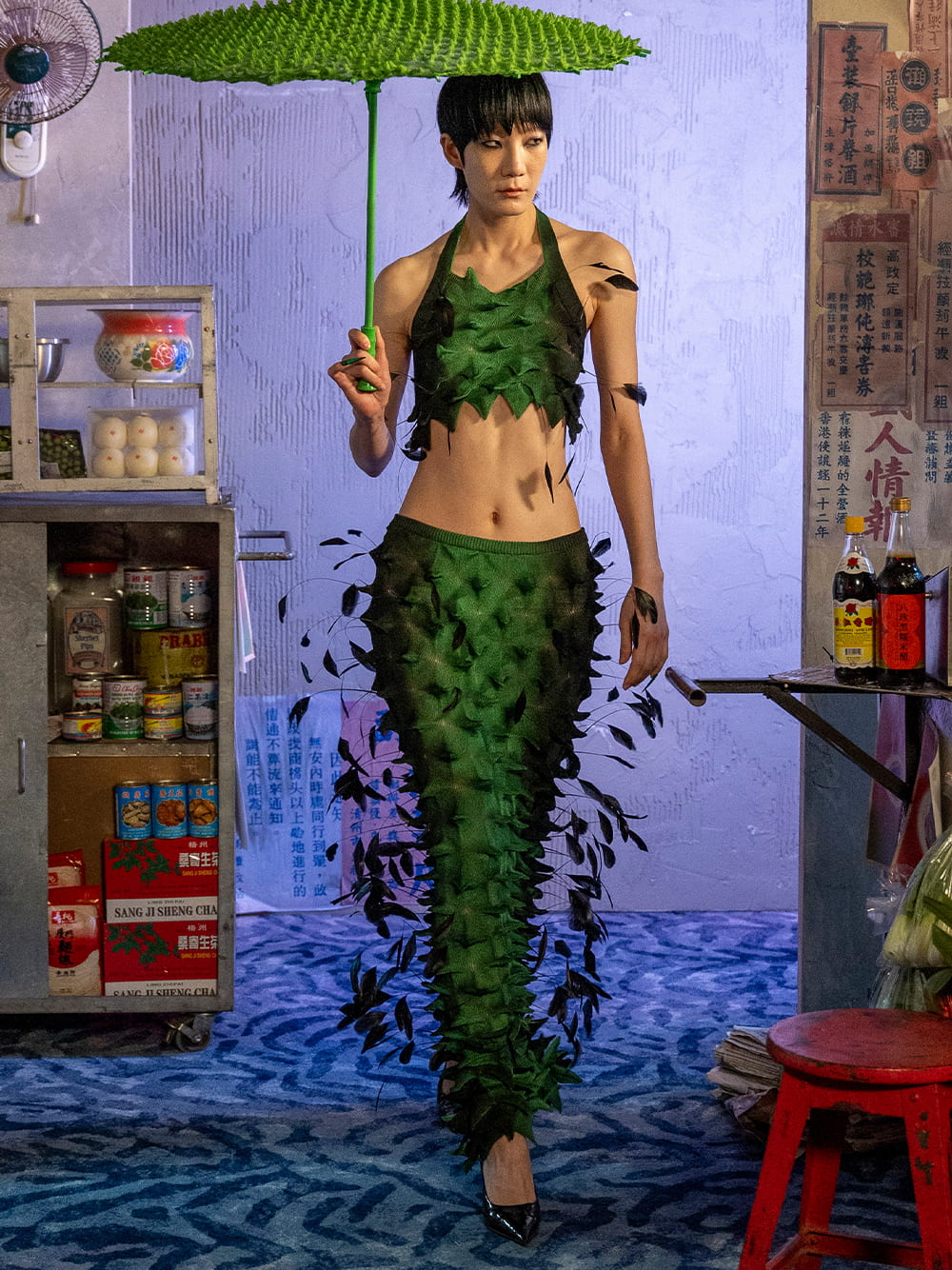 Patent pointed-toe pumps in black - CHARLES & KEITH