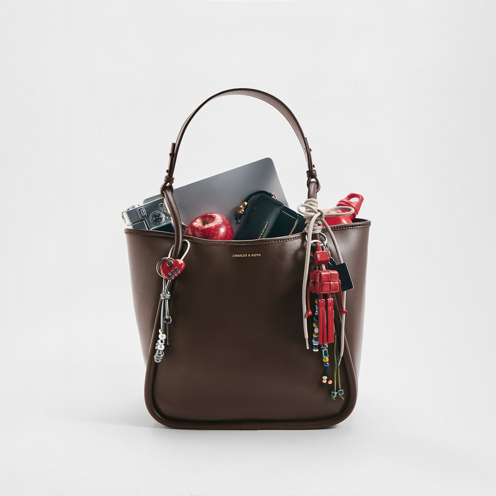Lyla 大型托特包 - 濃縮咖啡 - CHARLES & KEITH