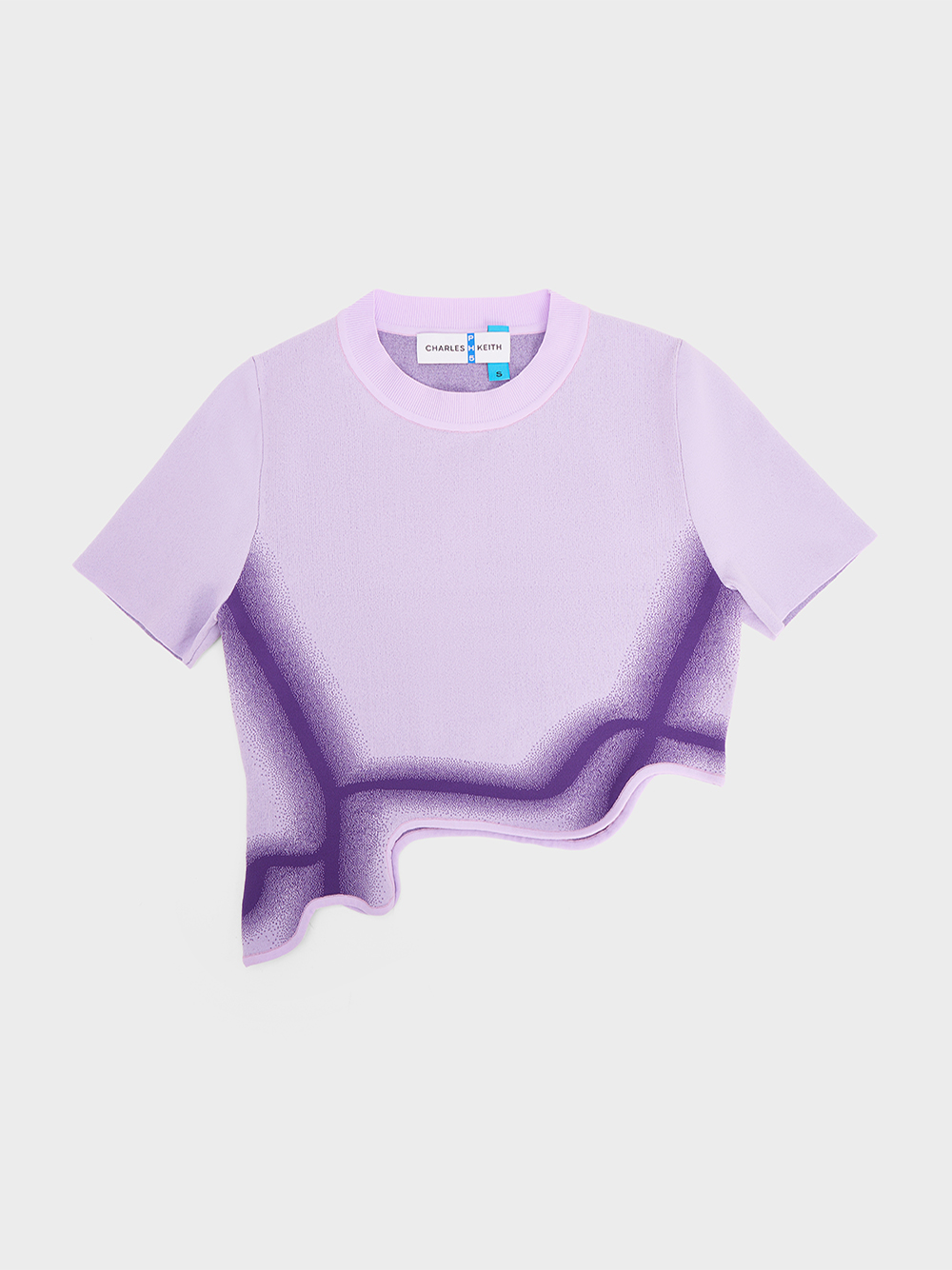 Wave-Hem Crop Top