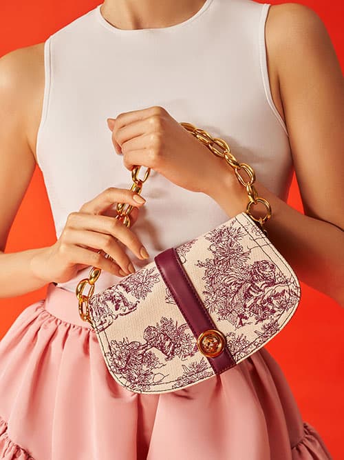 Lunar New Year Collection: Tiger Calligraphy Chain Handle Shoulder Bag
