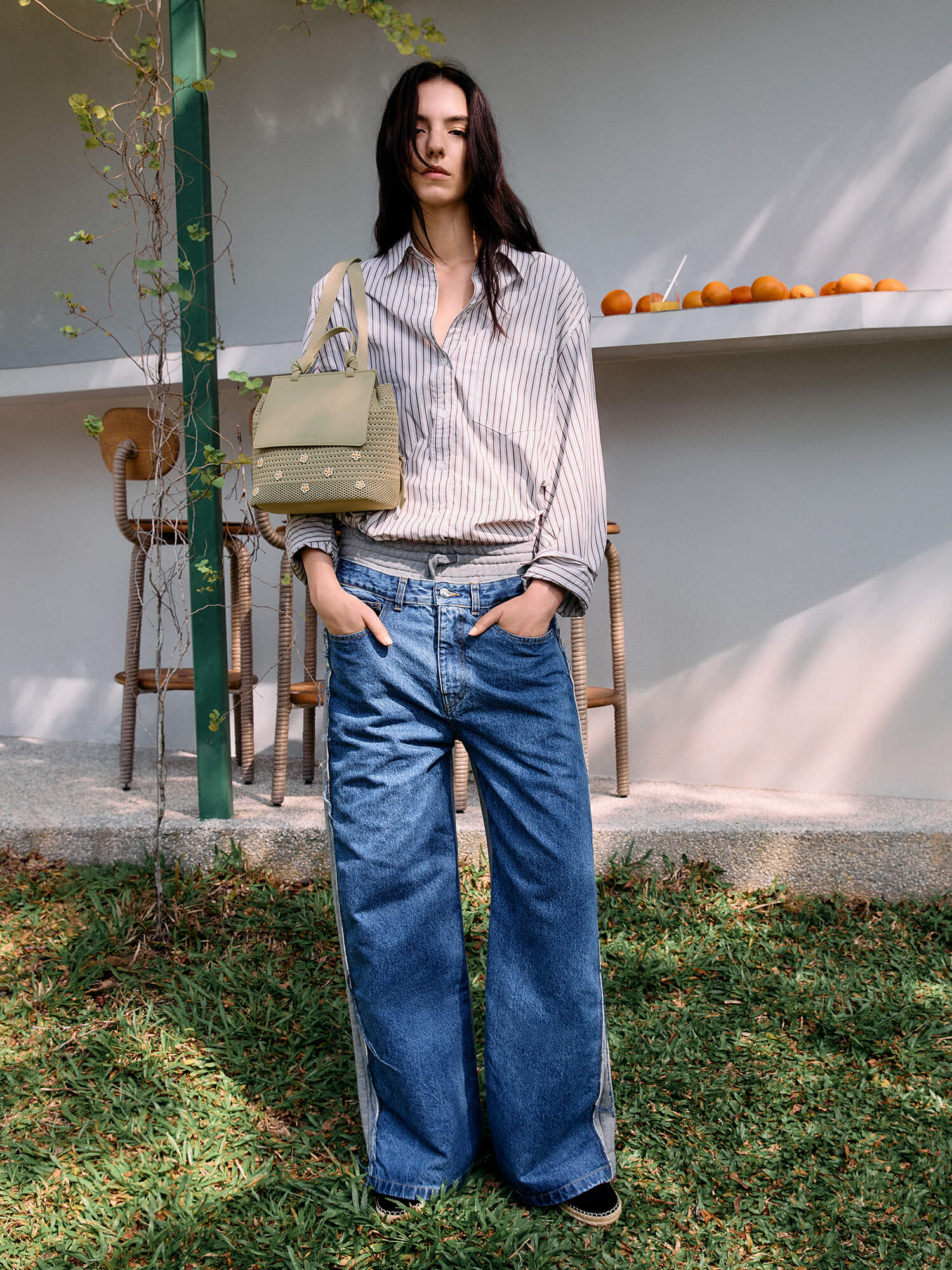 Ida 兒童花朵後背包 - Pale Olive - CHARLES & KEITH