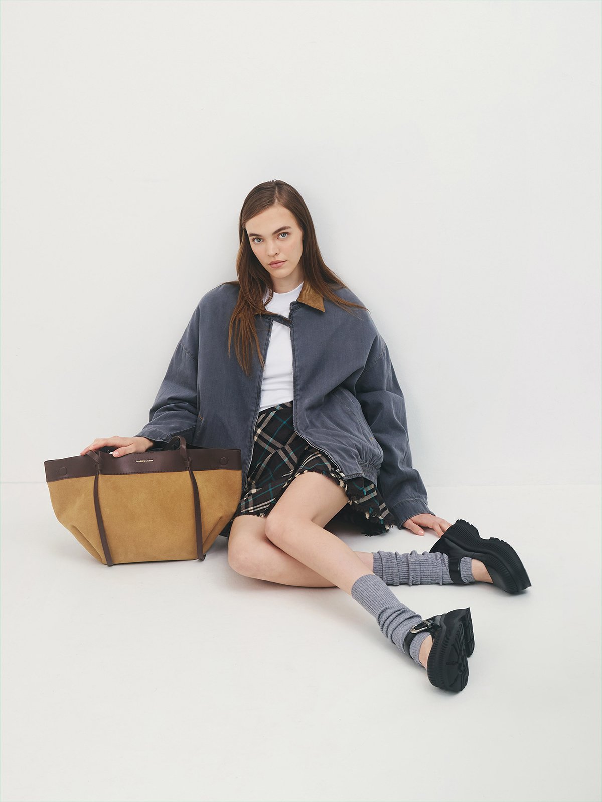 Calla 超細麂皮大托特包 - CHARLES & KEITH