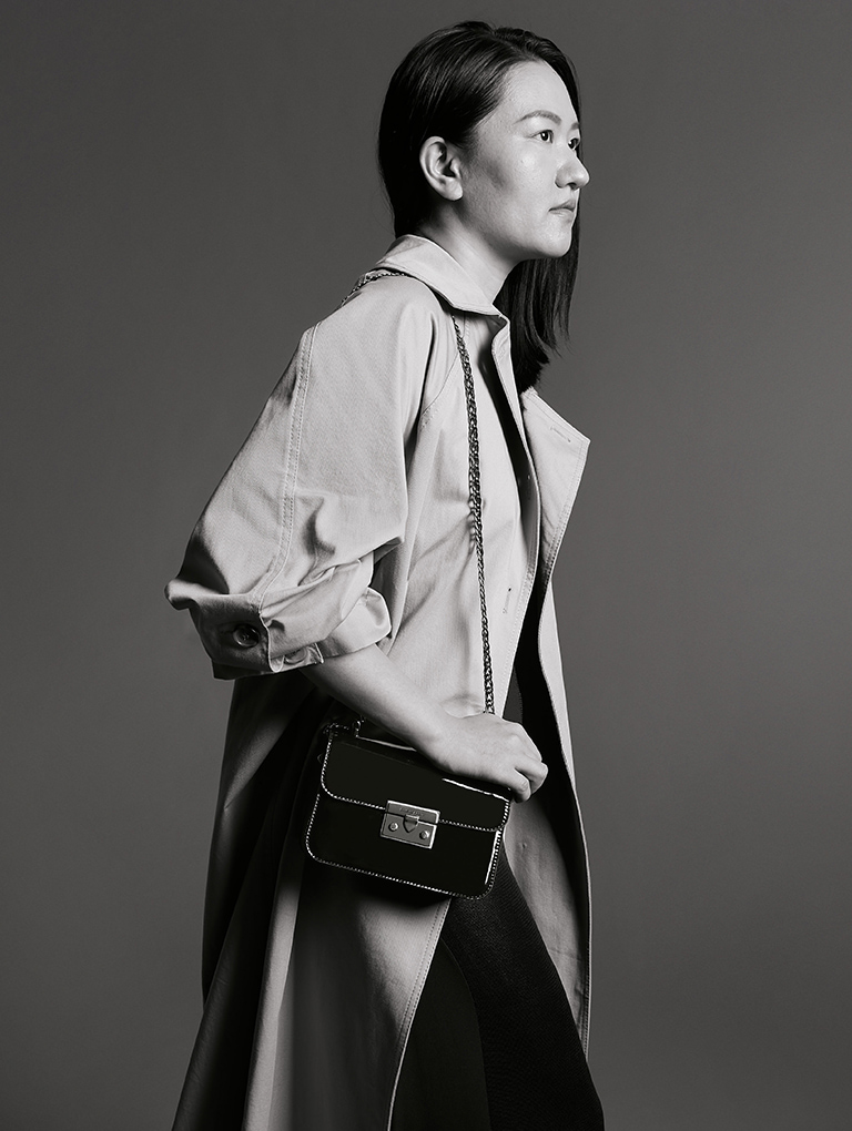 Women's Alia Patent Chain-Strap Crossbody Bag - CHARLES & KEITH