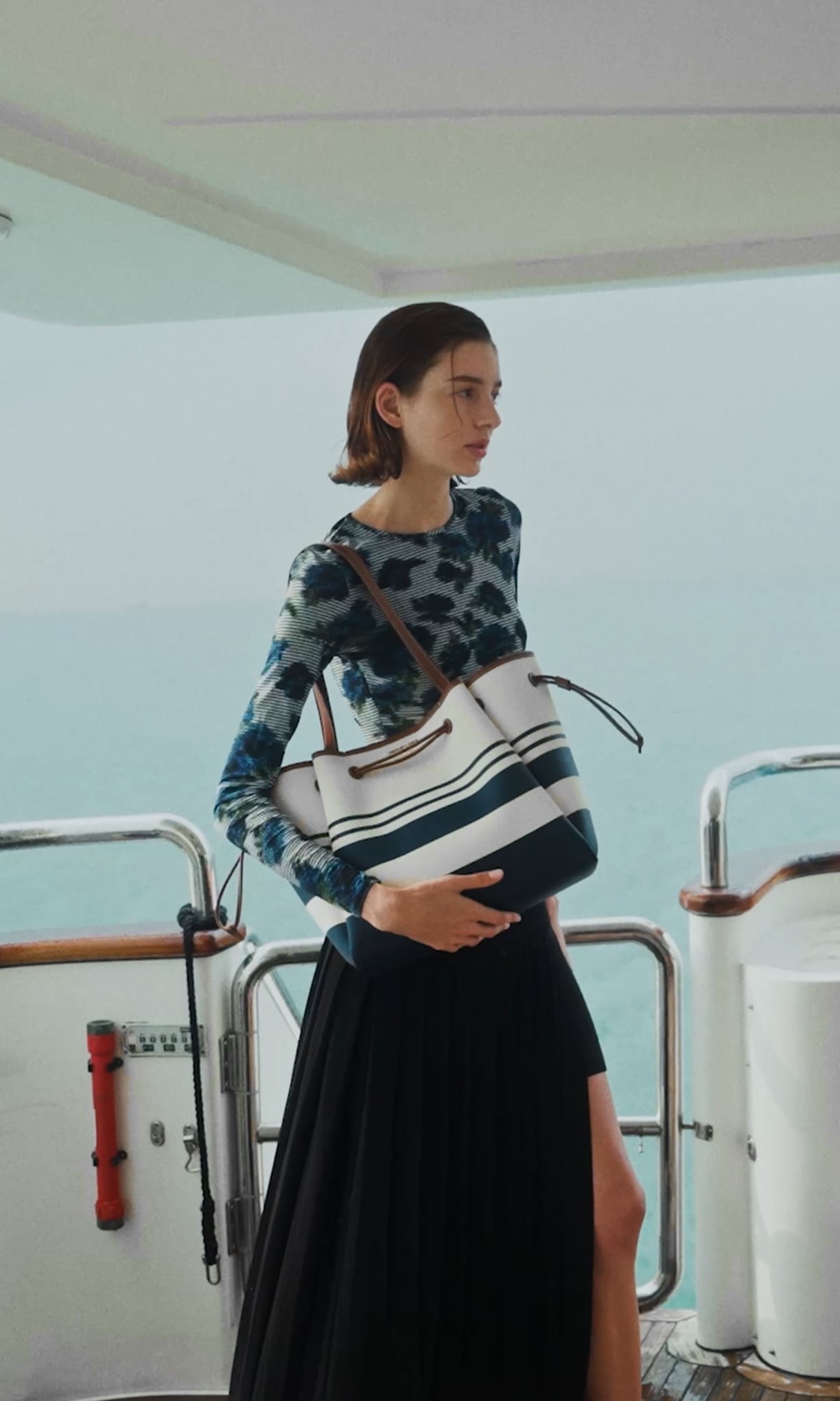 Hanya Canvas Striped Drawstring Tote Bag - Multi - CHARLES & KEITH