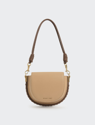 STITCH TRIM SADDLE BAG