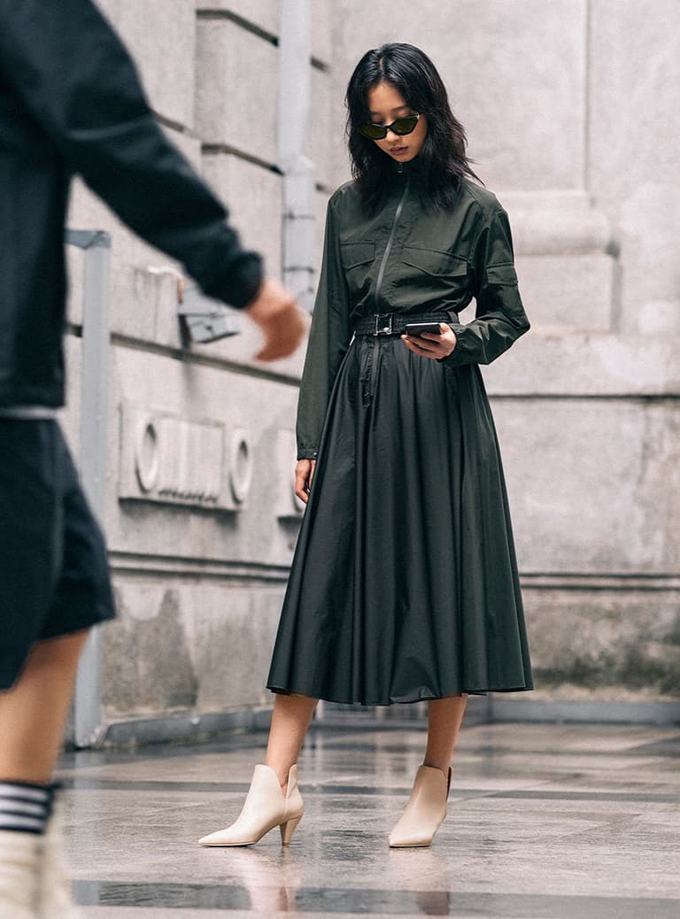 Women’s cone heel ankle boots and cat-eye acetate sunglasses – CHARLES & KEITH