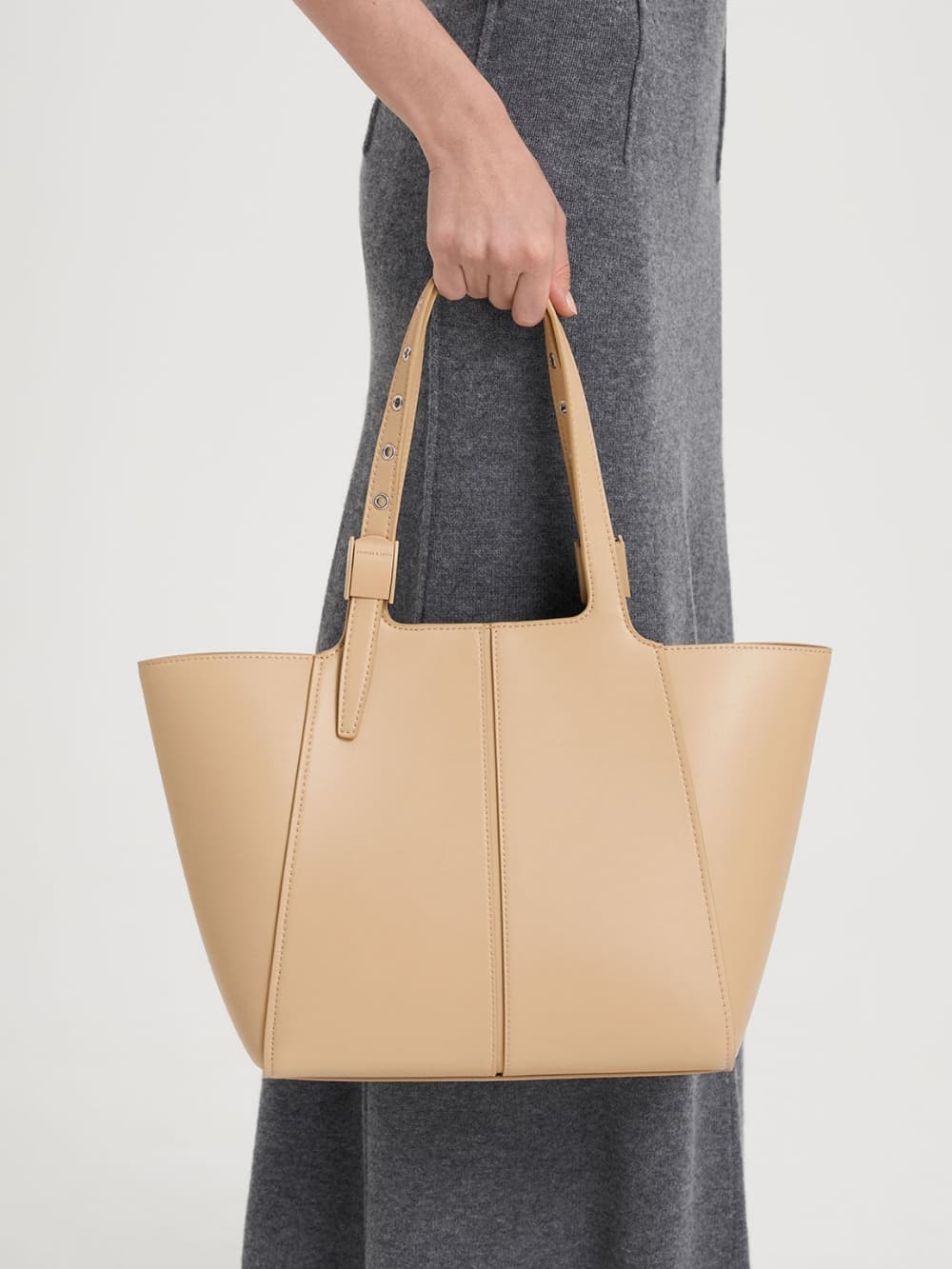 Women's beige Altea tote bag - CHARLES & KEITH