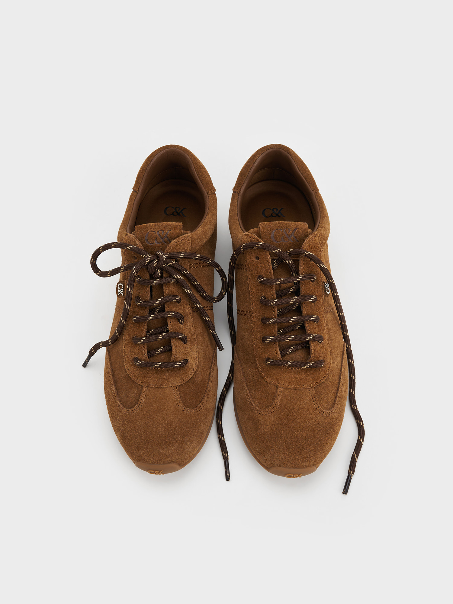 Women's Jace suede sneakers in brown - CHARLES & KEITH