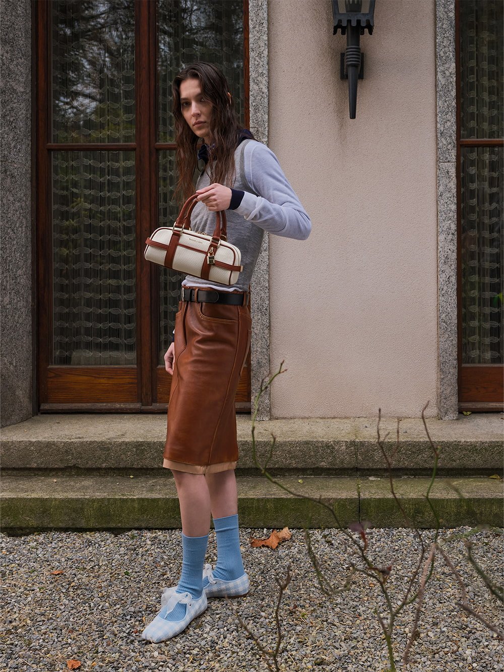 Bolsa de bolos de lona Scottie - Rojo ladrillo - CHARLES & KEITH