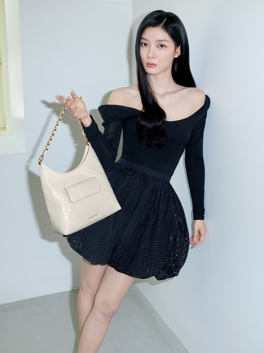 Women’s Aislin hobo bag and Aether buckled calf boots - CHARLES & KEITH