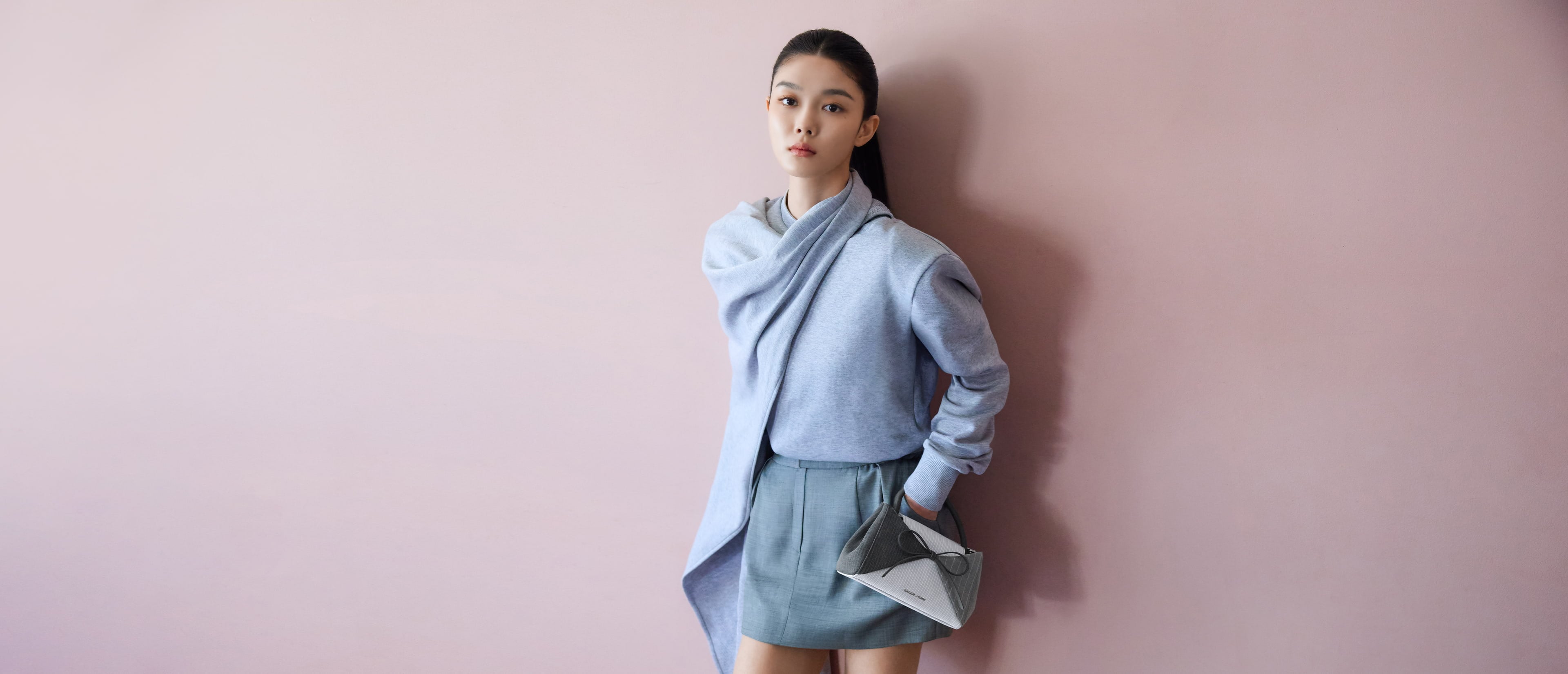 Women’s Hazel striped bow panelled top handle bag, as seen on brand ambassador Kim You Jung - CHARLES & KEITH