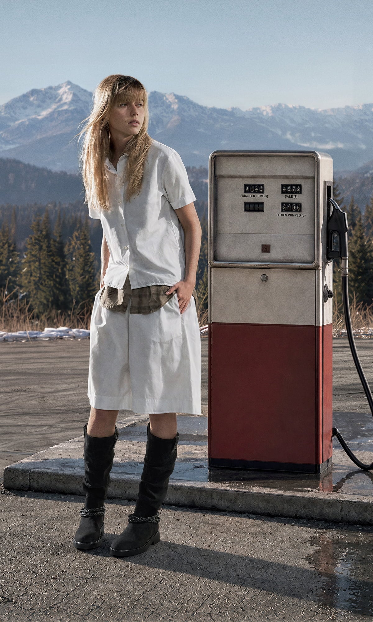 Franca Faux Suede Braided-Strap Knee-High Boots - CHARLES & KEITH