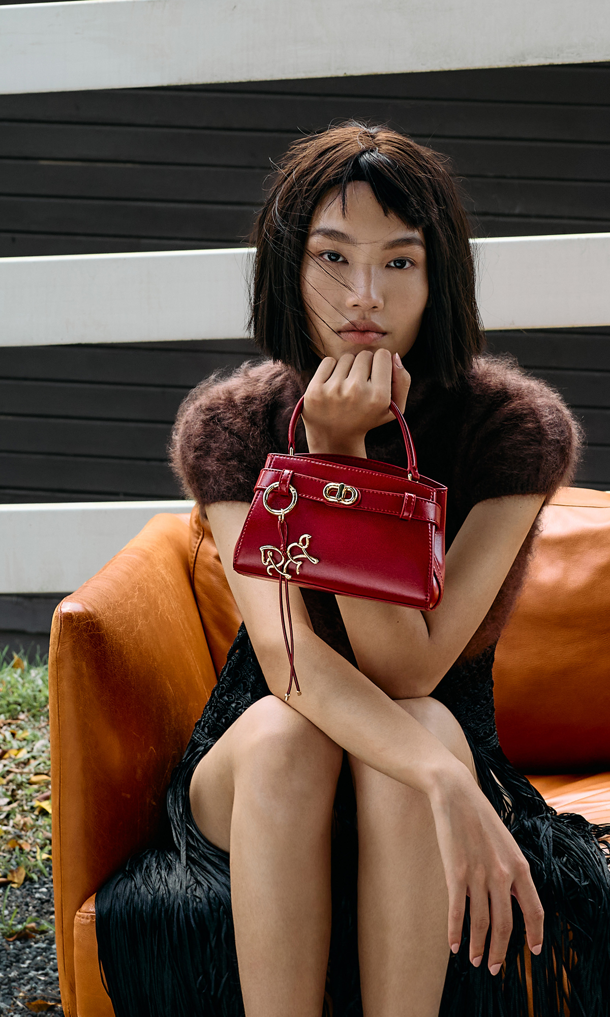 Red Aubrielle Horse-Motif Top Handle Bag - CHARLES & KEITH