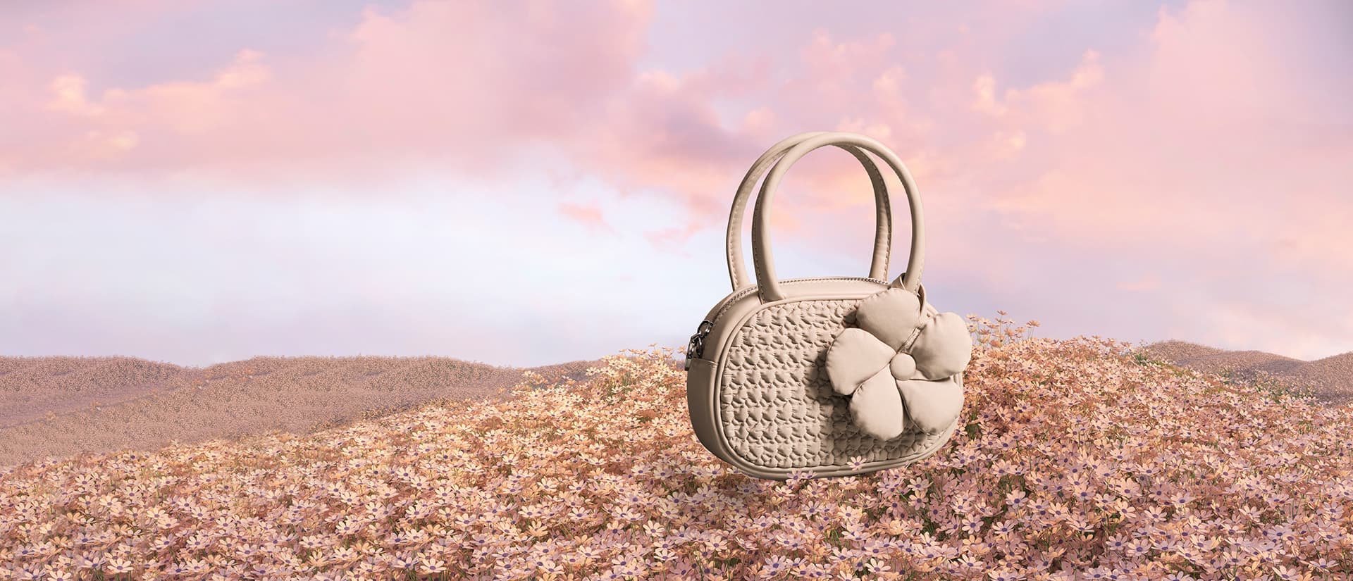 Women’s nylon textured top handle bag - CHARLES & KEITH