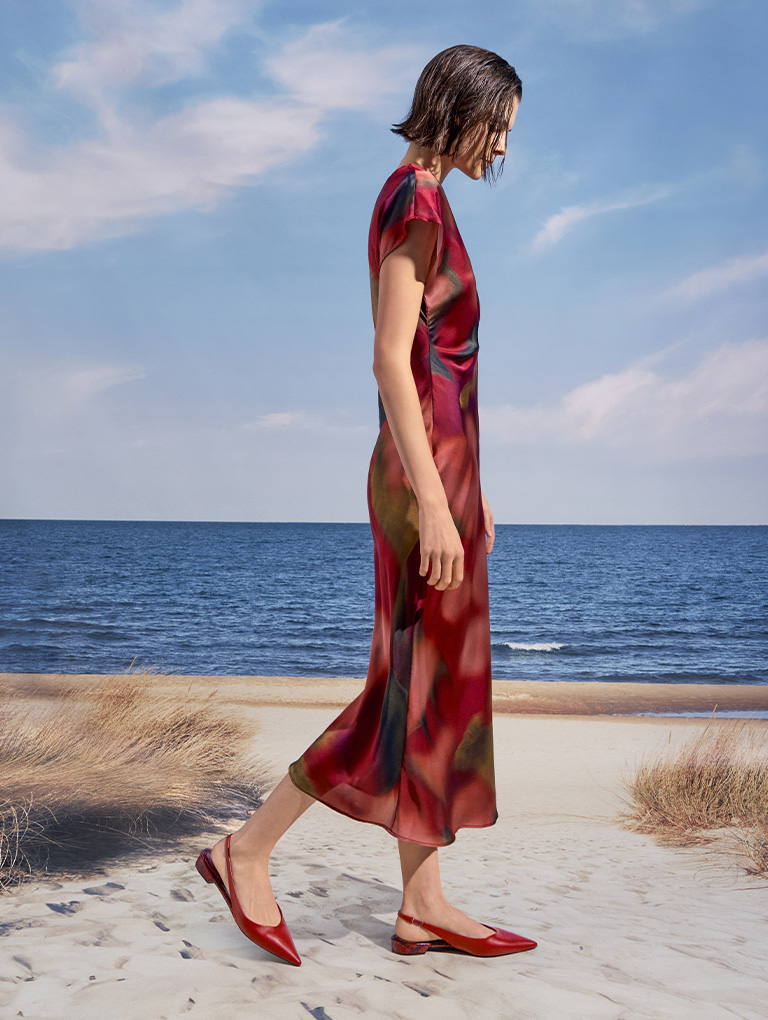 尖頭裸跟平底鞋 – CHARLES & KEITH