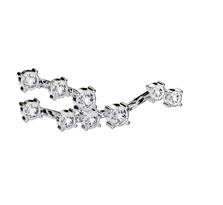 Women’s Taurus crystal charm in silver  - CHARLES & KEITH