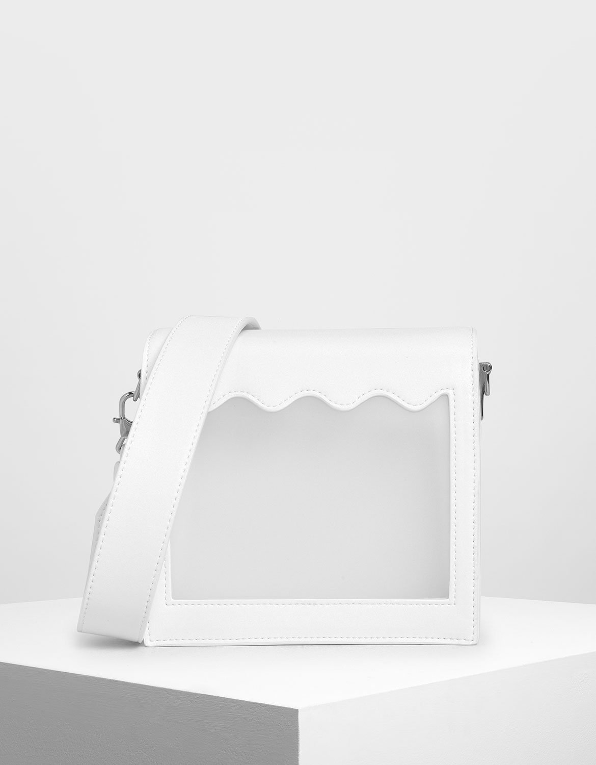 Women's Window Crossbody Bag in white - CHARLES & KEITH