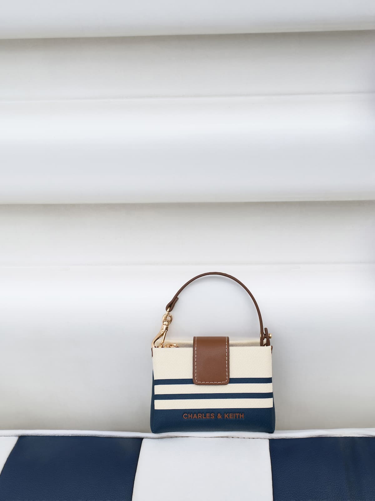 Bosie Canvas Striped Micro Bag - CHARLES & KEITH