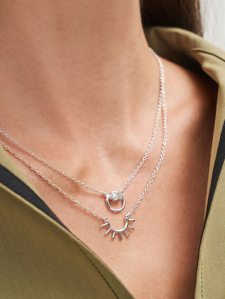 Women’s Swarovski® crystal pendant princess necklace - CHARLES & KEITH