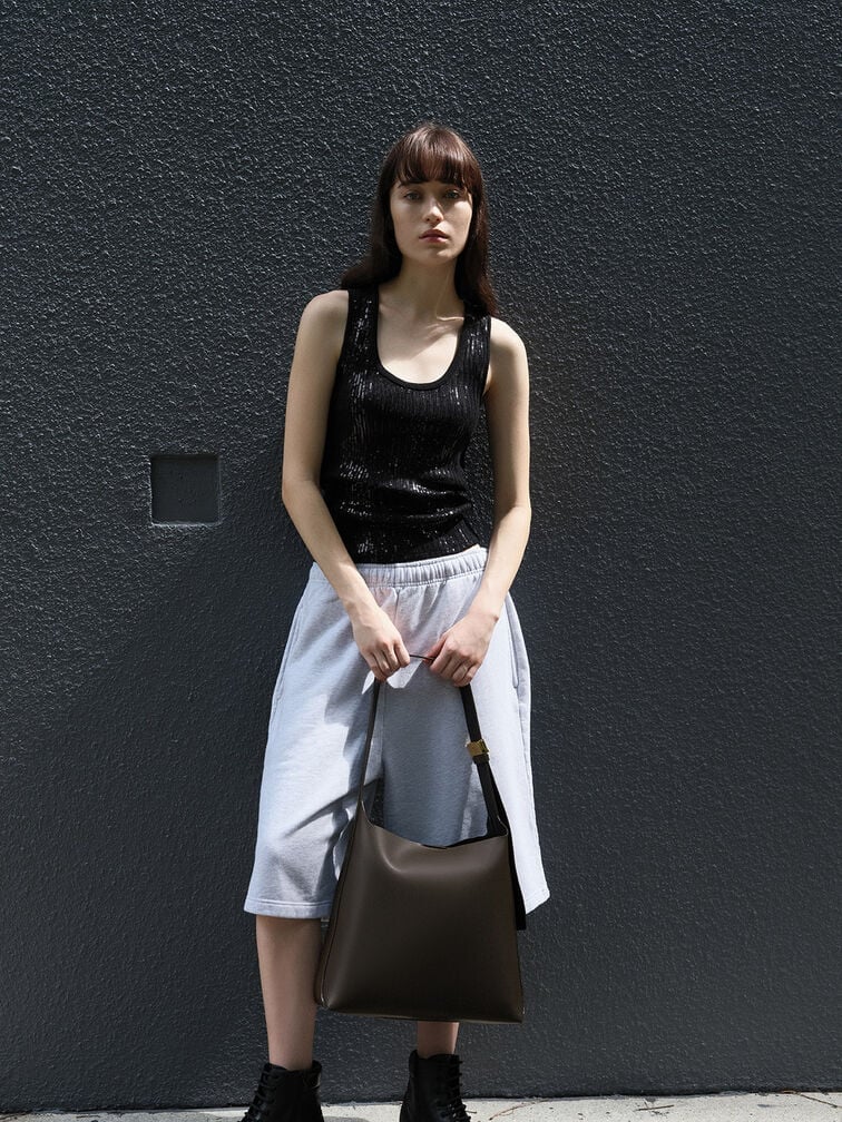Women’s Edna tote bag in dark moss  – CHARLES & KEITH