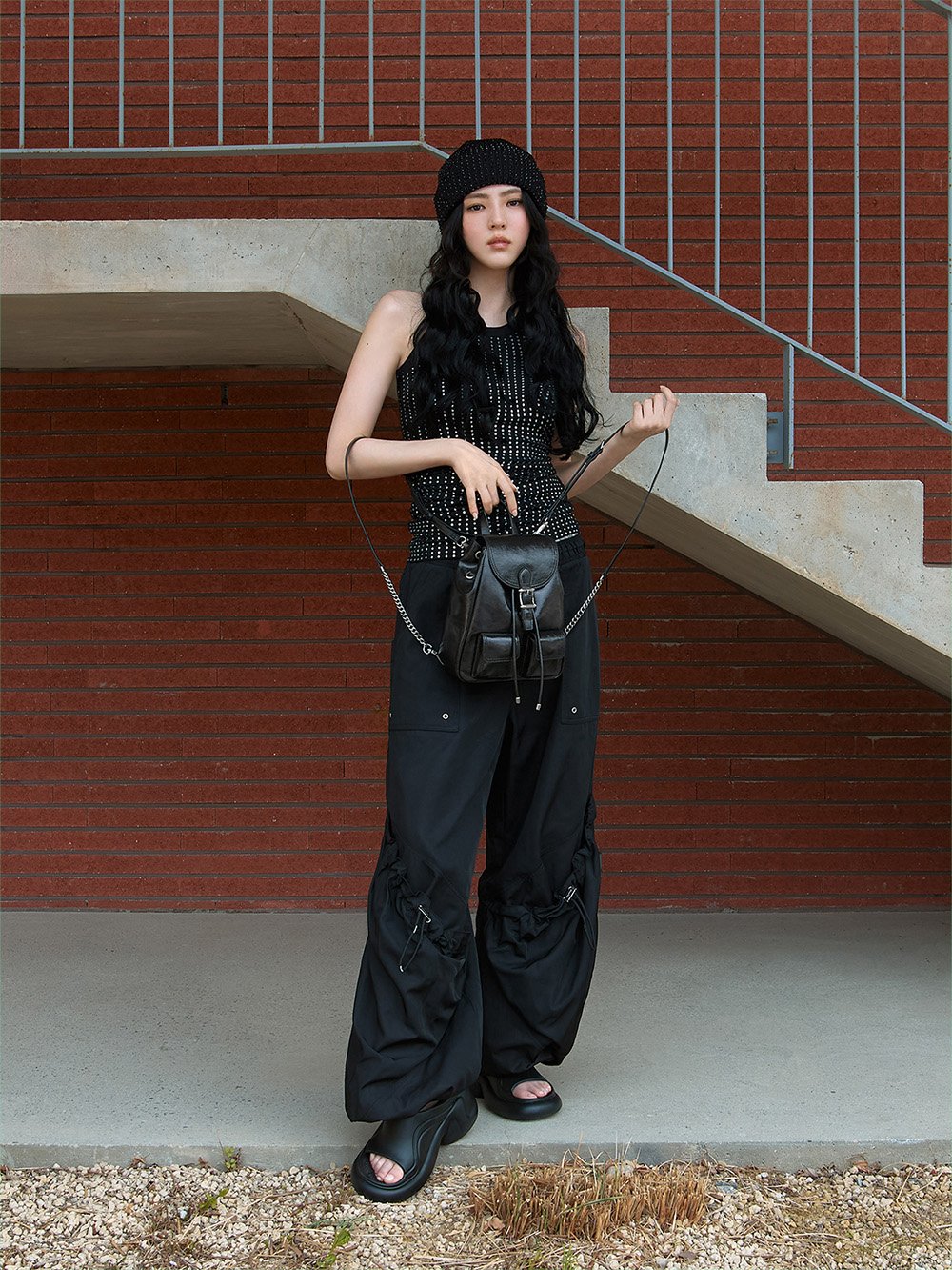 Alva Quilted Braided-Strap Shoulder Bag - Black - CHARLES & KEITH