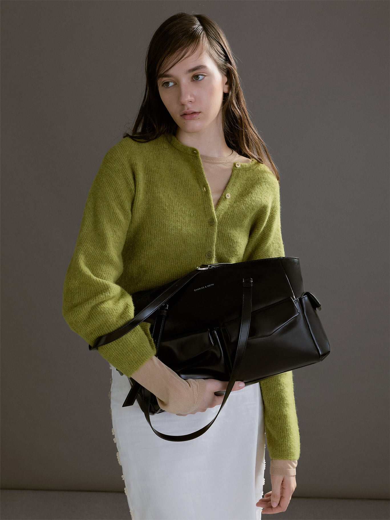 느와르 레이첼 멀티 포켓 토트백- CHARLES & KEITH