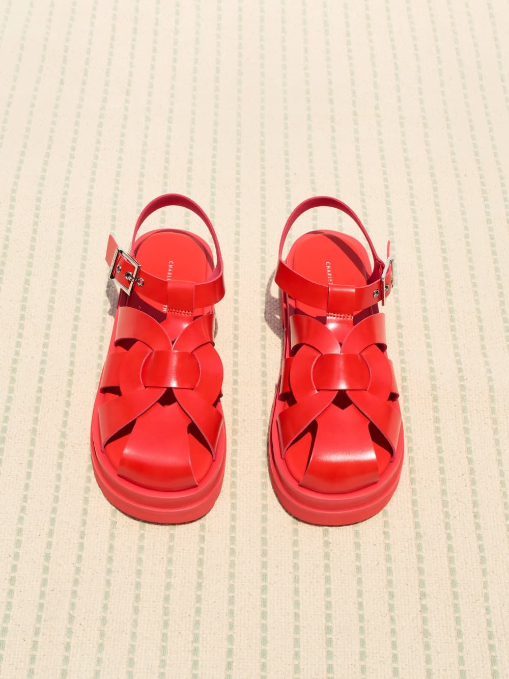 Women’s red Nell gladiator sandals - CHARLES & KEITH