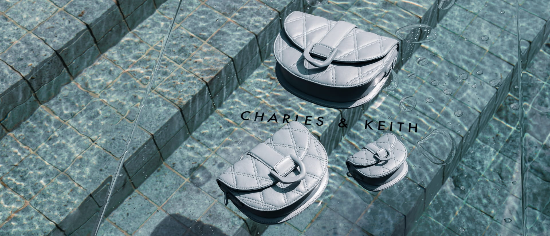 Chalk Gabine Leather Saddle Bag​ - CHARLES & KEITH US