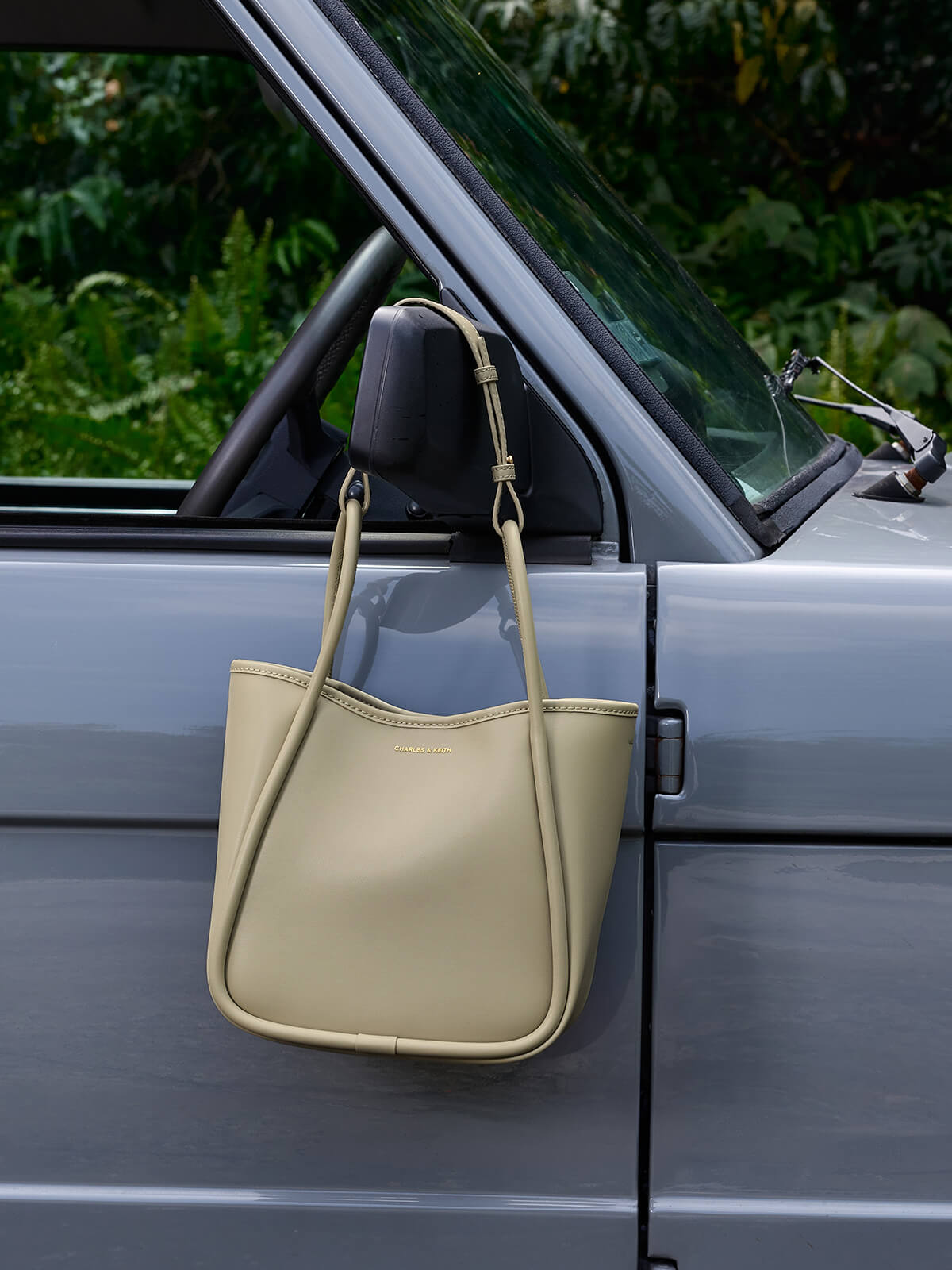 Pale Olive Mini Lyla Tubular Tote Bag - CHARLES & KEITH