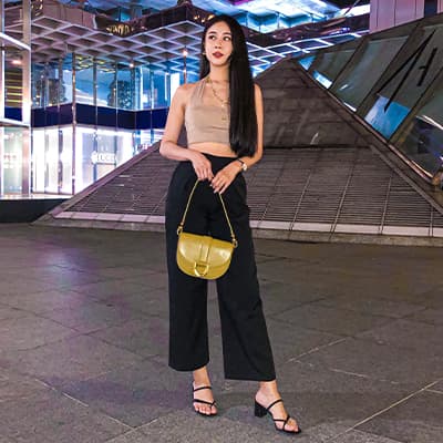 Minimalist outfit with CHARLES & KEITH bag - Glam & Glitter