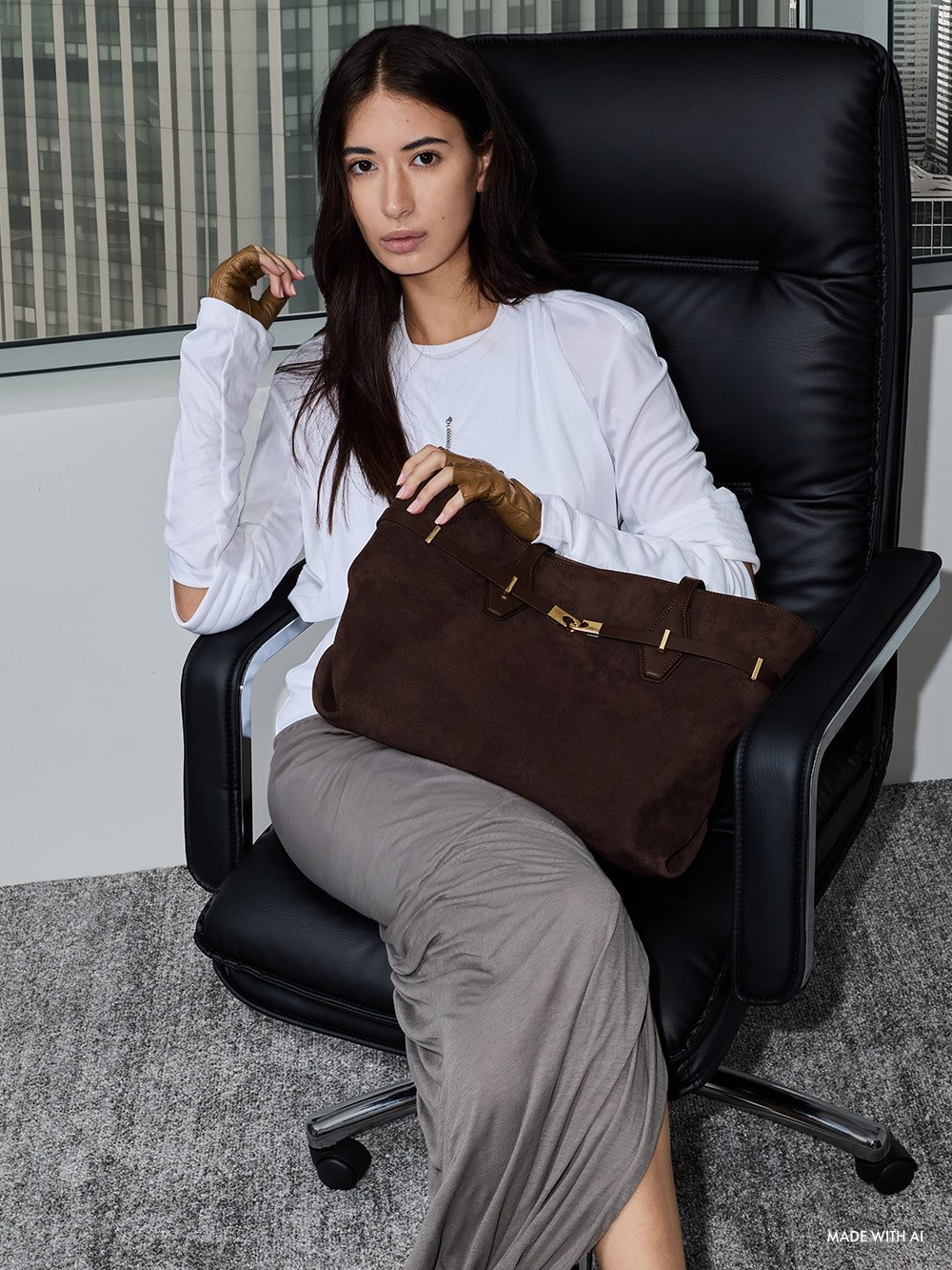 Arlet 環保麂皮托特包穿搭示範 - CHARLES & KEITH