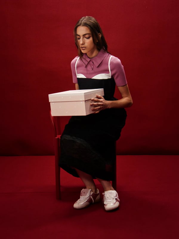 銀色 Raina 蕾絲蝴蝶結托特包 - CHARLES & KEITH