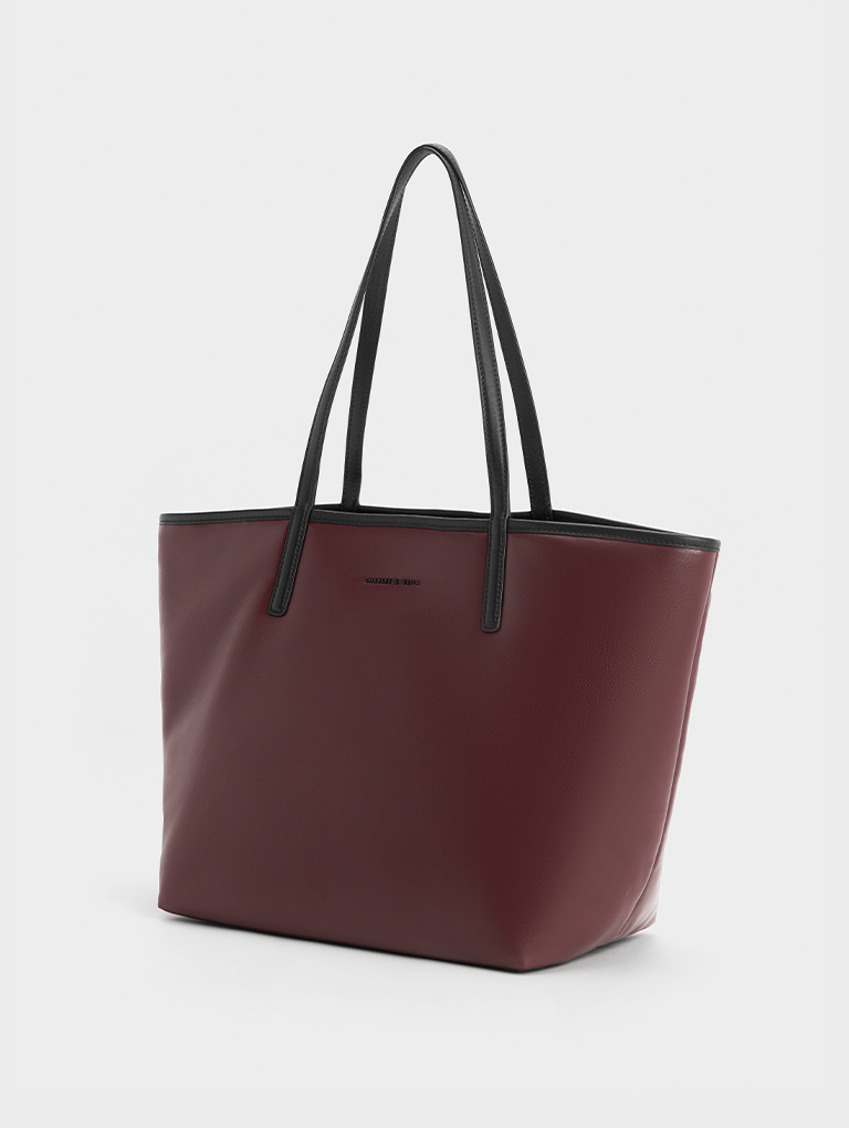 Women’s Sianna tote bag in burgundy – CHARLES & KEITH