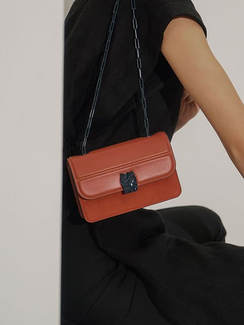 charles and keith leather bag