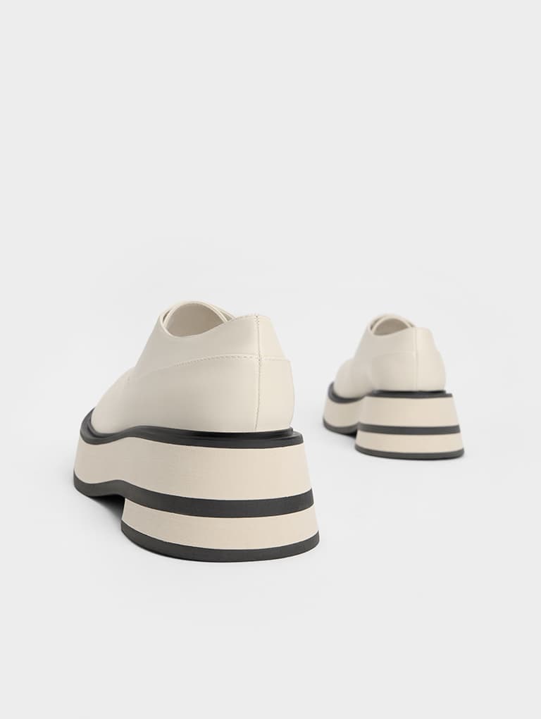 Women’s striped platform oxfords- CHARLES & KEITH